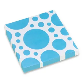 Modré ubrousky Solid Color Dots 20 ks
